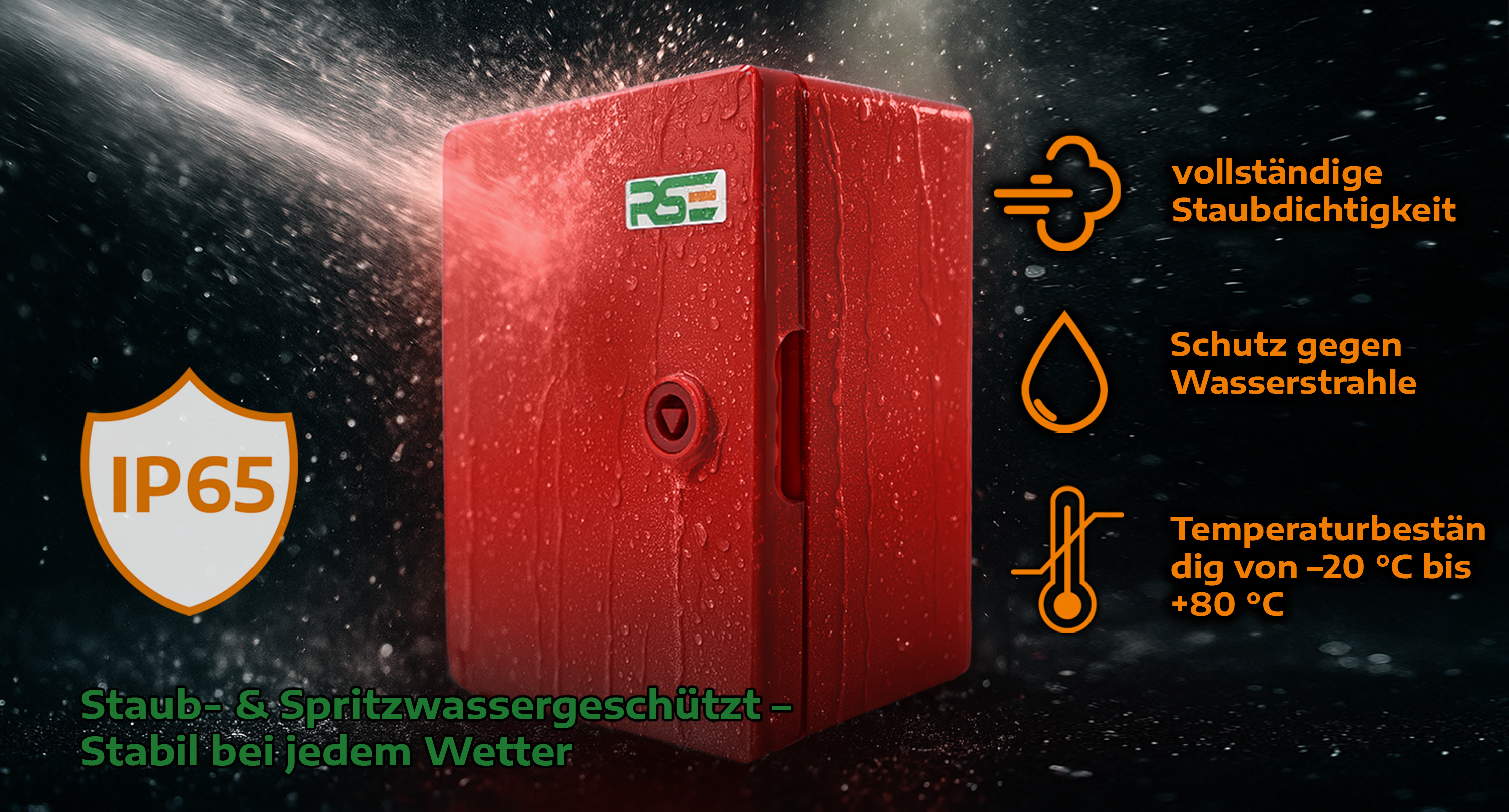 Wasser- und Witterungsschutz – ABS-Gehäuse