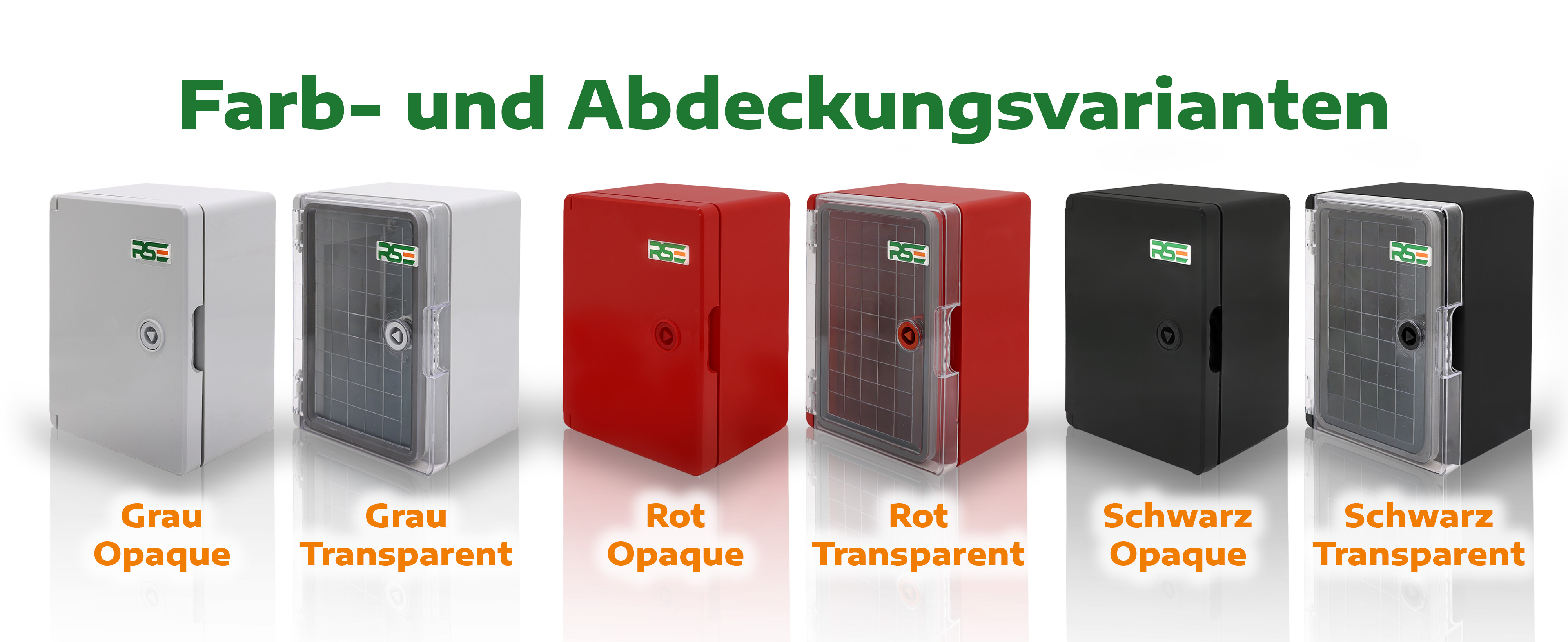 ABS Gehäuse Varianten – verschiedene Größen von Verteilerkästen für Elektroinstallation und Baustrom