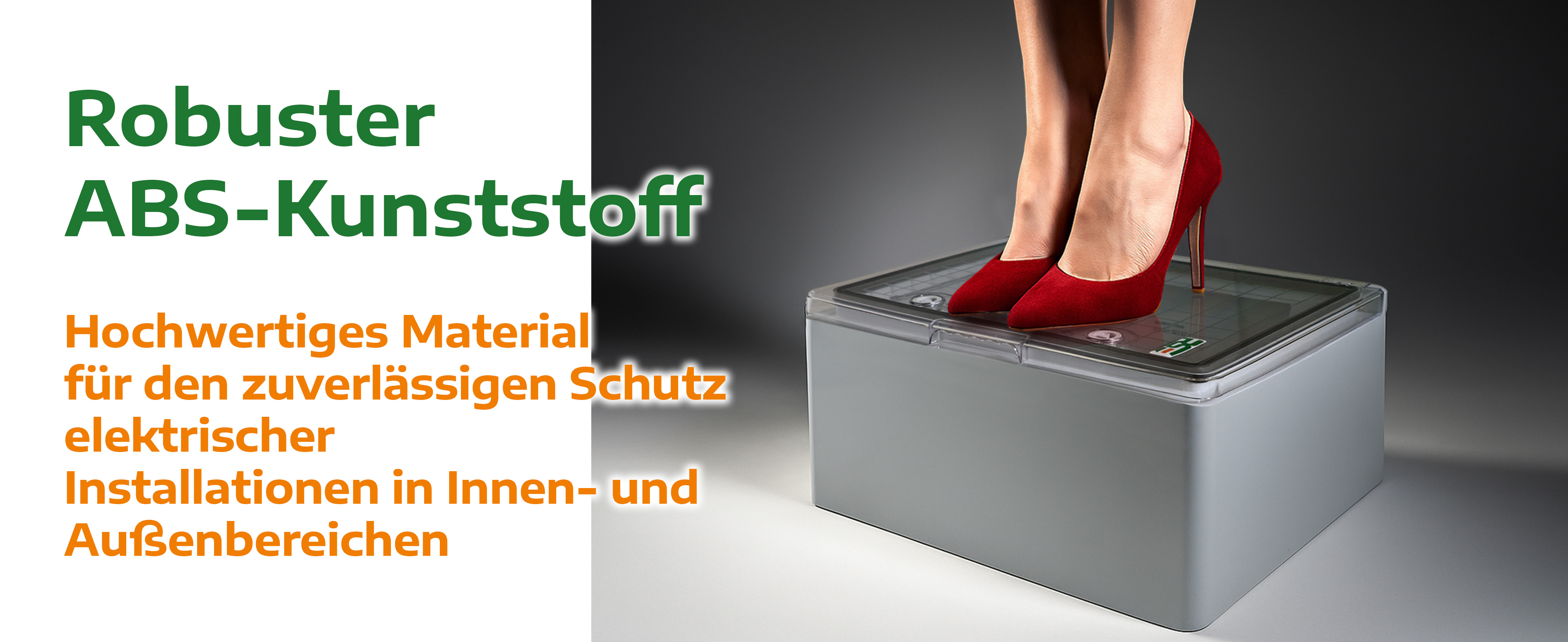 Stoßfestes ABS Gehäuse – robuster Stromverteiler für Baustellenbedingungen und industrielle Nutzung