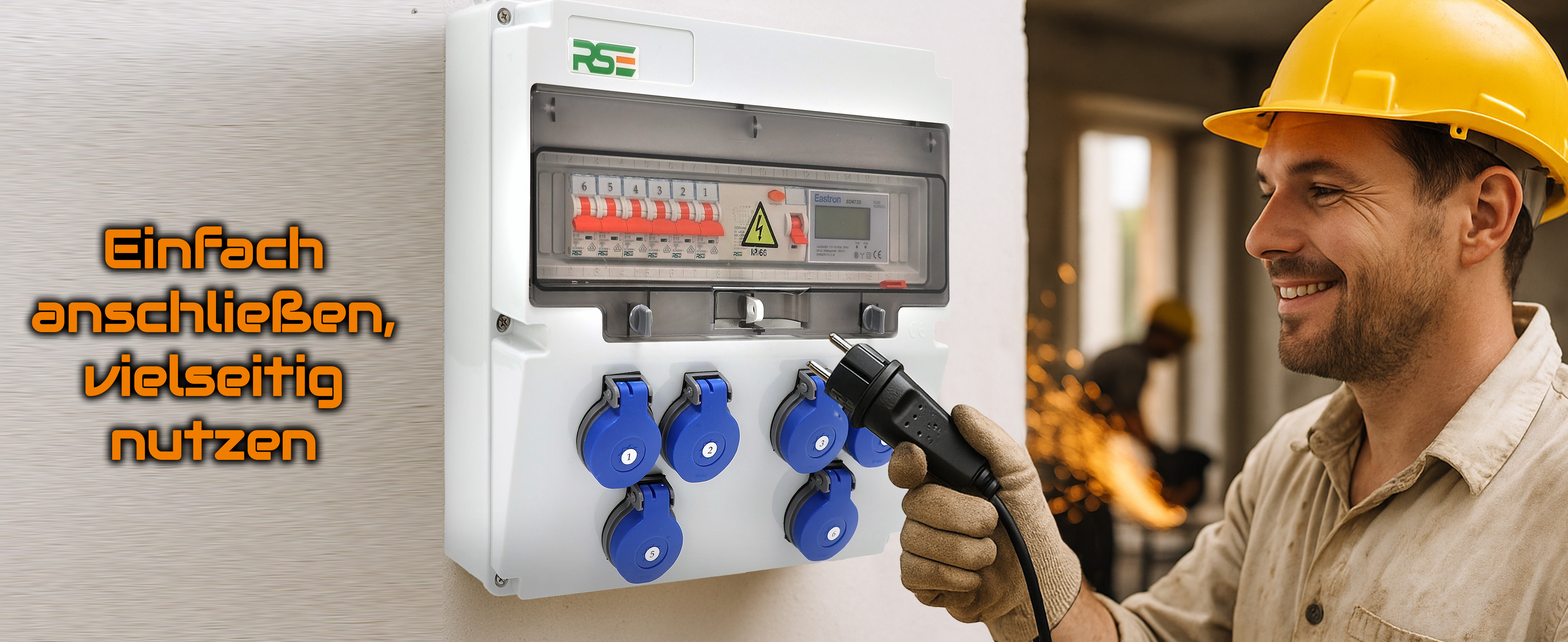 Baustromverteiler Schuko – Hauptbanner