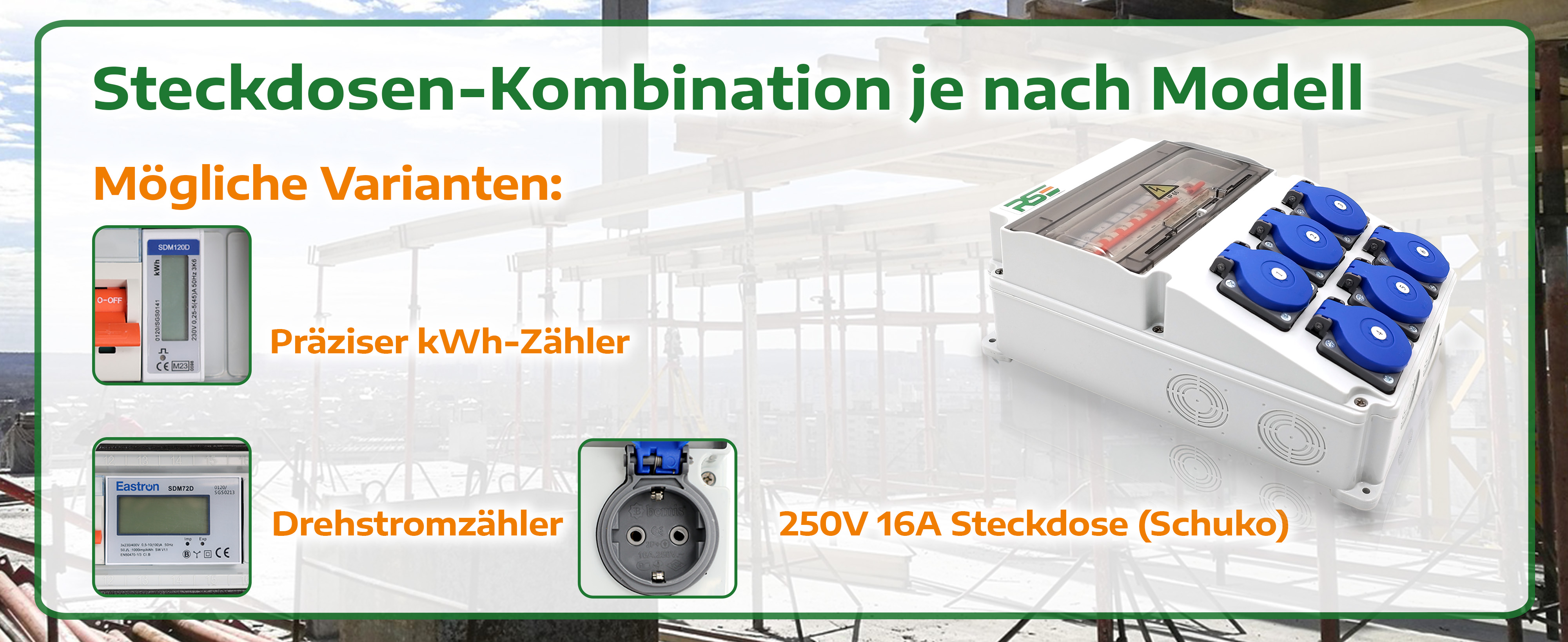 Baustromverteiler Schuko – Ausstattung