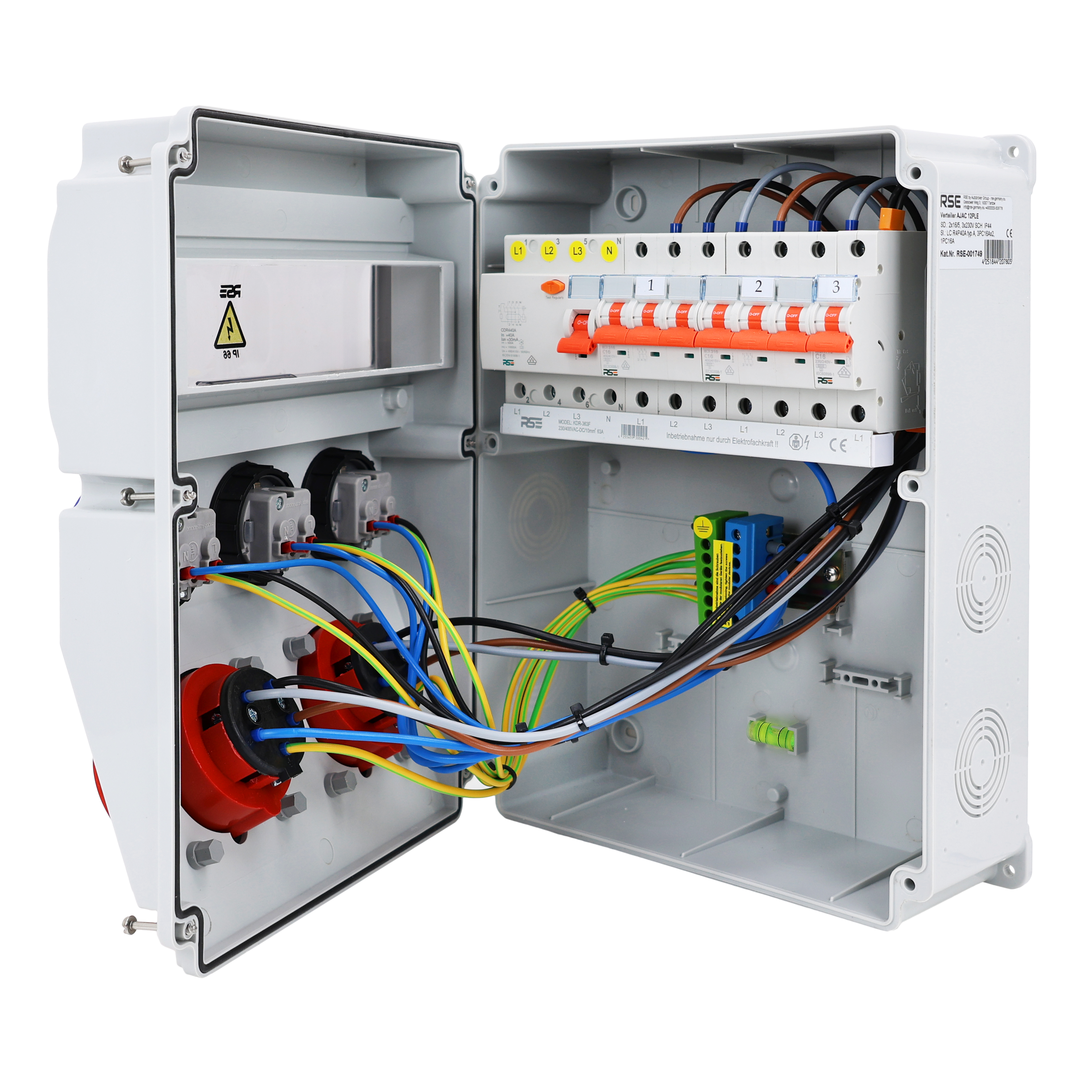 Baustromverteiler Wandverteiler 2x 230V/16A + 1x CEE16A Oder CEE32A – Fertig Verdrahtet Für Baustelle & Werkstatt